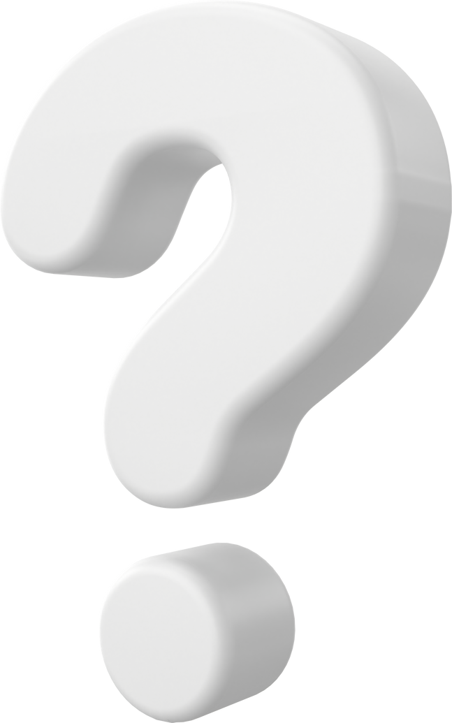 Question mark sign. 3D illustration.