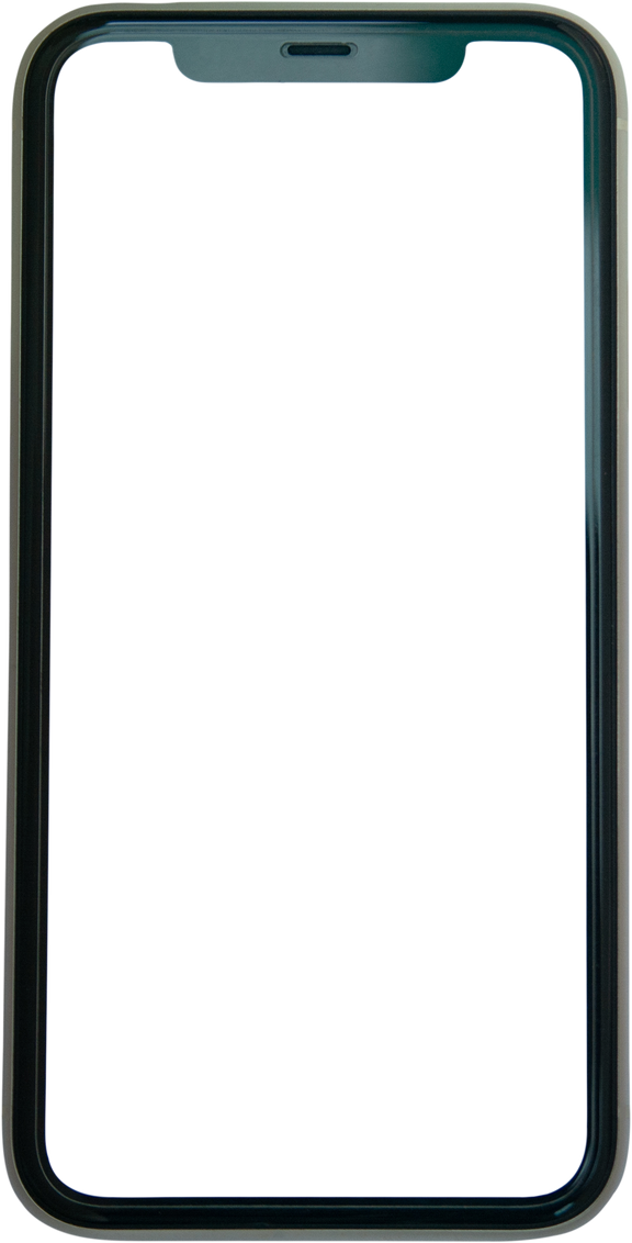Mock up smart phone empty screen isolated with clipping path