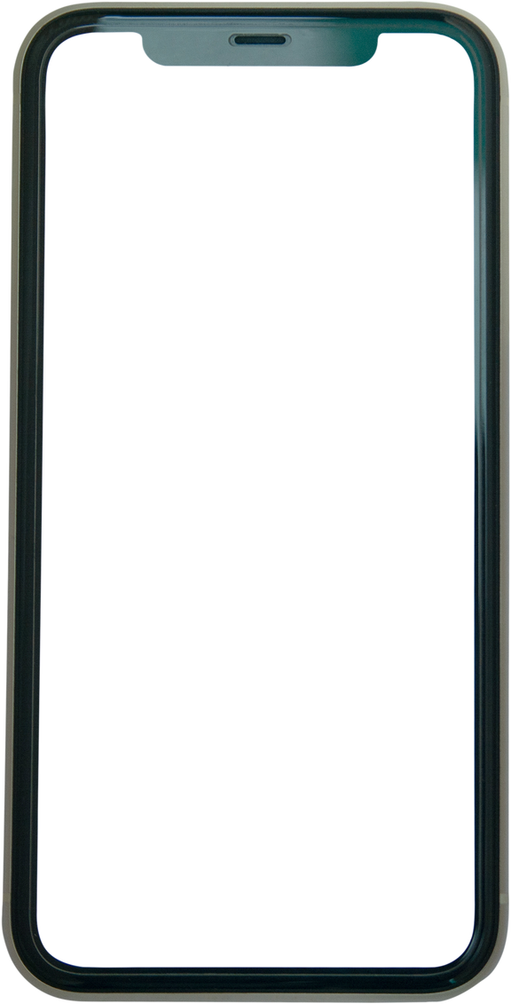 Mock up smart phone empty screen isolated with clipping path