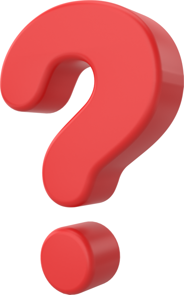 Question mark sign. 3D illustration.